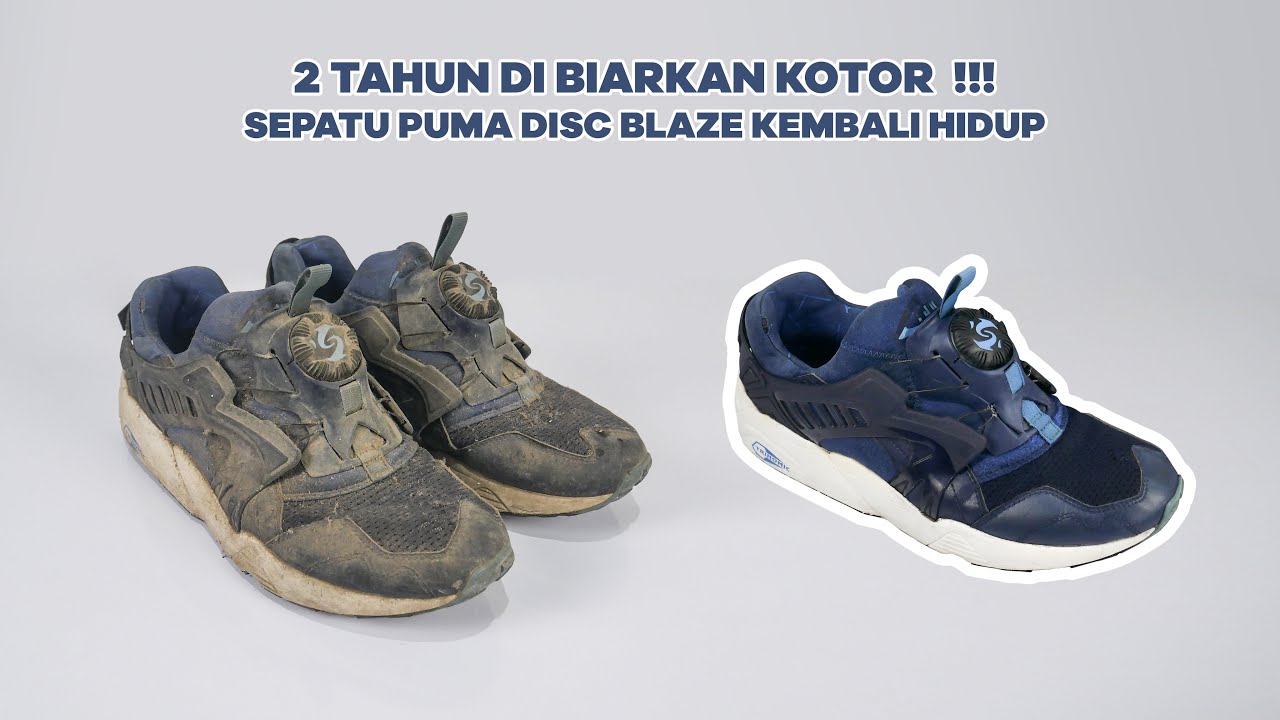 CARA MENCUCI SEPATU PUMA DISC BLAZE - 2 TAHUN KOTORAN MENUMPUK!!!