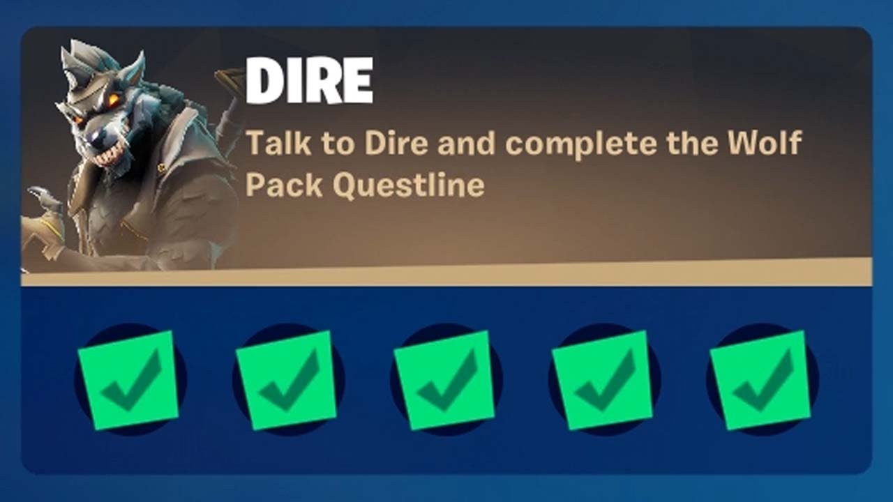 Fortnite Complete 'Dire' Challenges Guide - How to Complete the Wolf Pack Questline