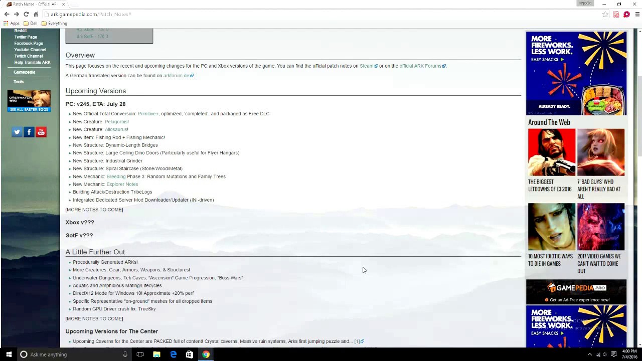Ark Survival Evolved:Upcoming Updates