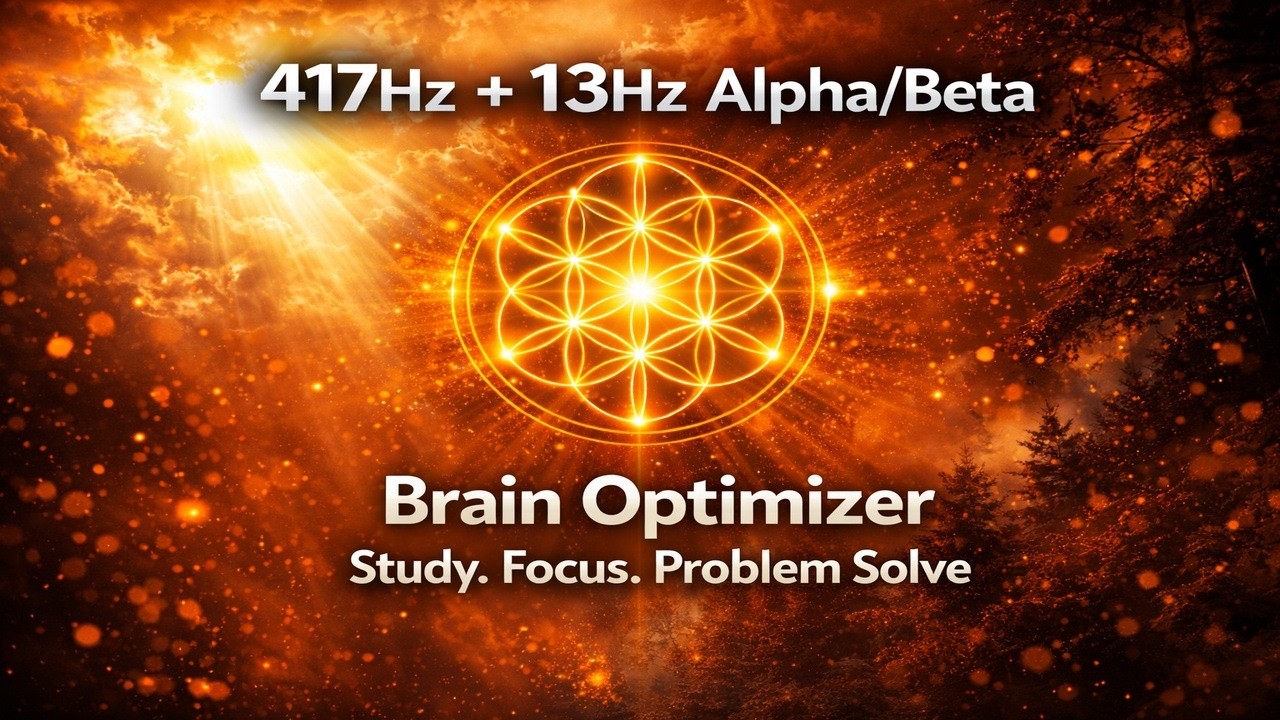 417 Hz + 13 Hz ❯ Deep Focus & Study Mode • DISSOLVE MENTAL BLOCKS • 100% Flow State