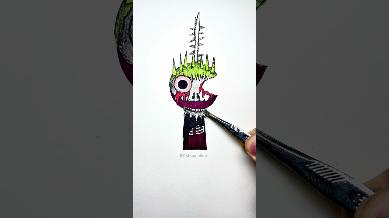 Lime Owakcx phase 7 8 transformation #sprunki #drawing #stopmotion #incredibox