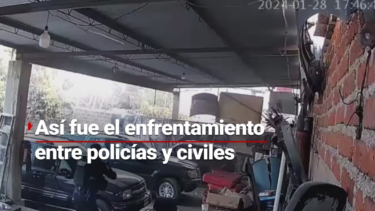 Un enfrentamiento entre policías de Morelos y civiles armados quedó grabado