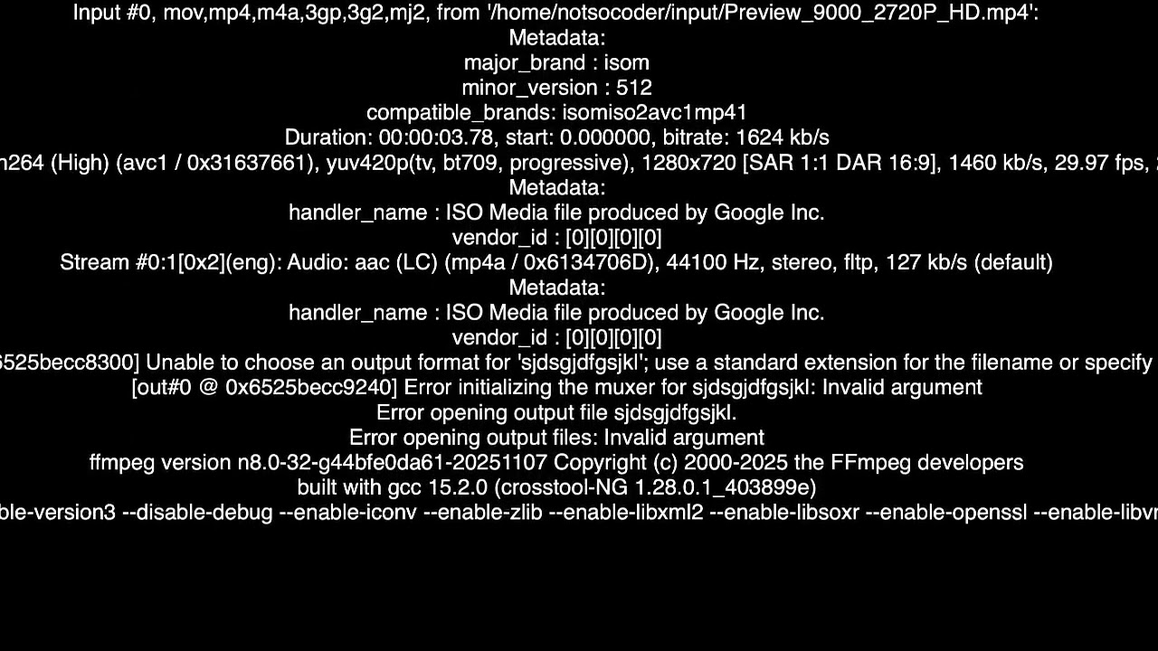 ⚠️ Command Error