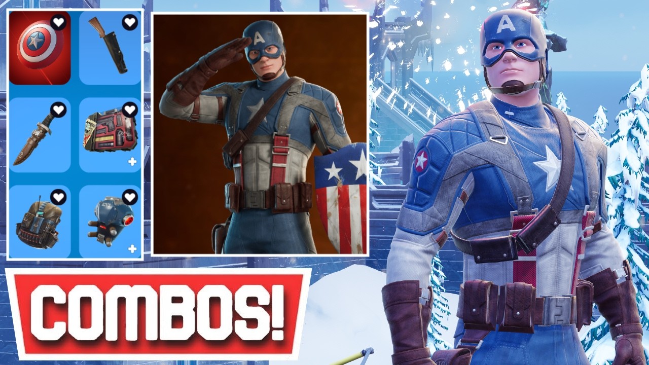 *NEW* BEST CAPTAIN AMERICA (MCU) SKIN COMBOS! | Fortnite