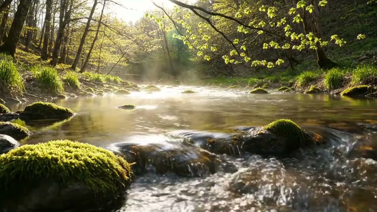 Waterfall Sounds for Relaxation 💧 | Sunlight, Nature Ambience & Stress Relief