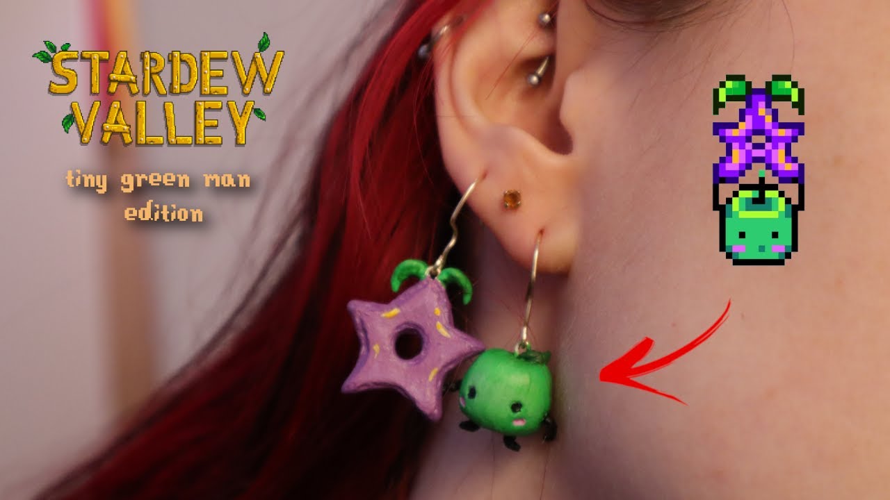 making a STARDROP into EARRINGS (+ tiny junimo) // Stardew Valley