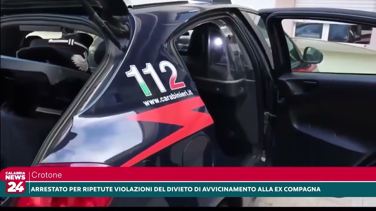 Arrestato a Crotone per ripetute violazioni del divieto di avvicinamento alla ex compagna