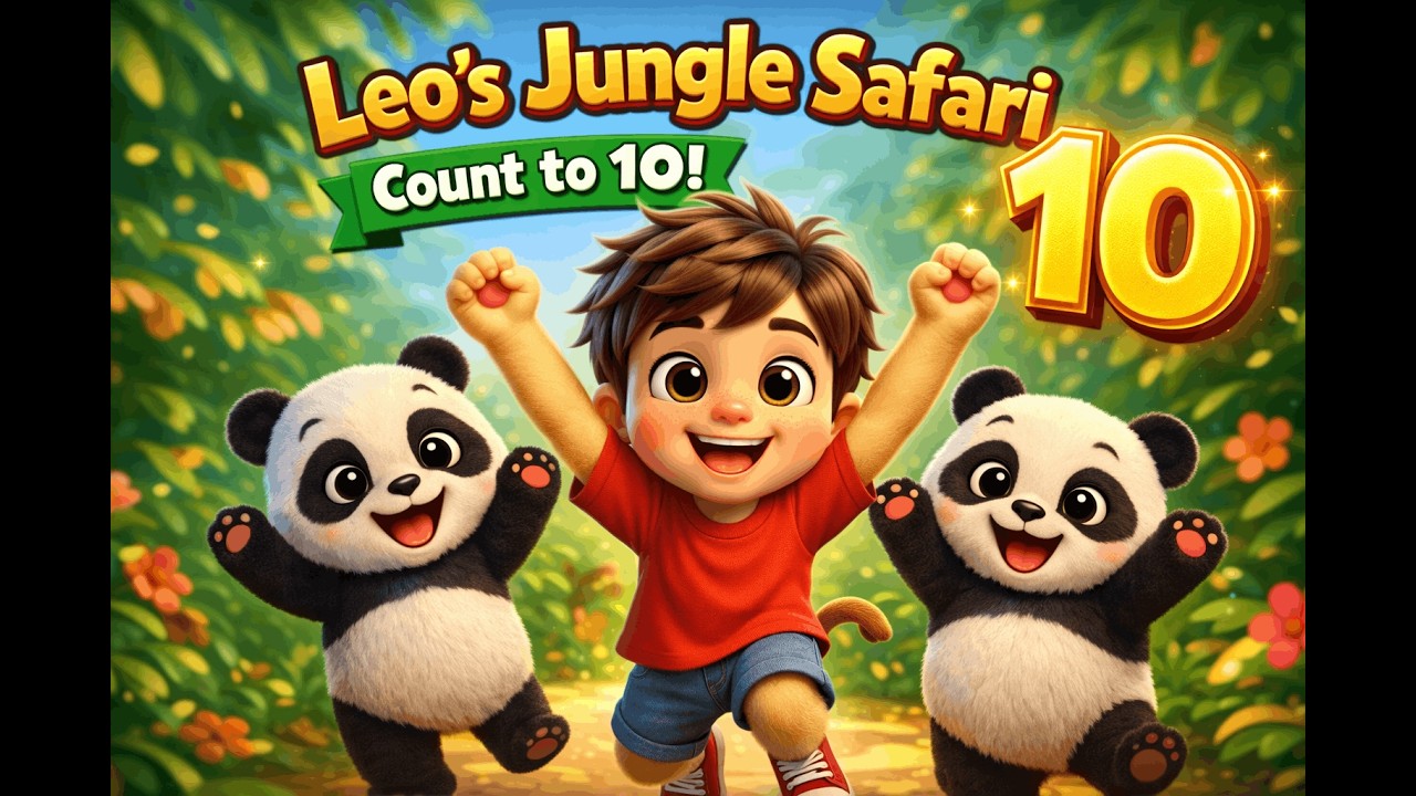Leo’s Jungle Safari 🦁 | Count to 10 with Animals | Fun Toddler Counting Song