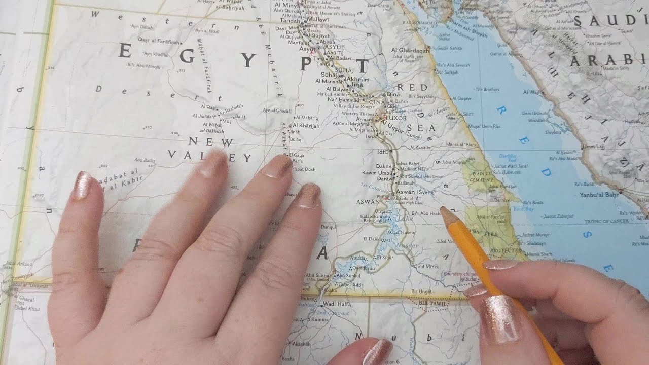 ASMR ~ Aswan, Egypt History & Geography ~ Soft Spoken Map Tracing Google Earth