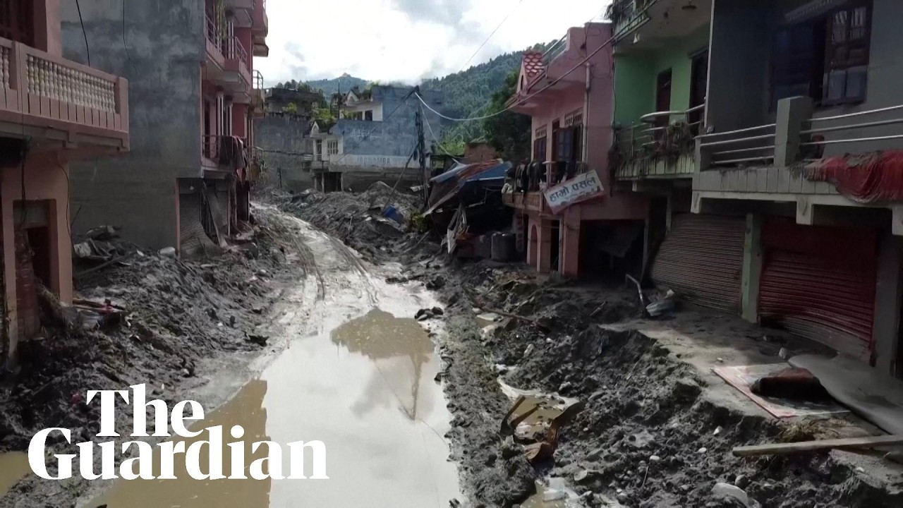 Drone footage shows scale of destruction after deadly Nepal floods