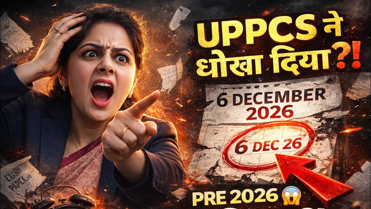 👉 UPPCS ने Students को निराश किया? | PRE 2026 Exam Date 6 December 😡