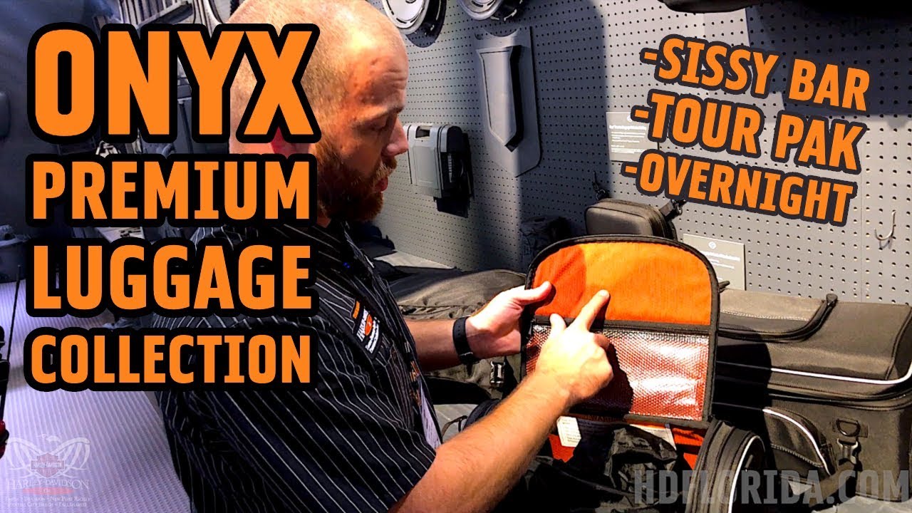 New Onyx Premium Luggage Collection from Harley-Davidson | Sissy bar, Tour-pak, & more!