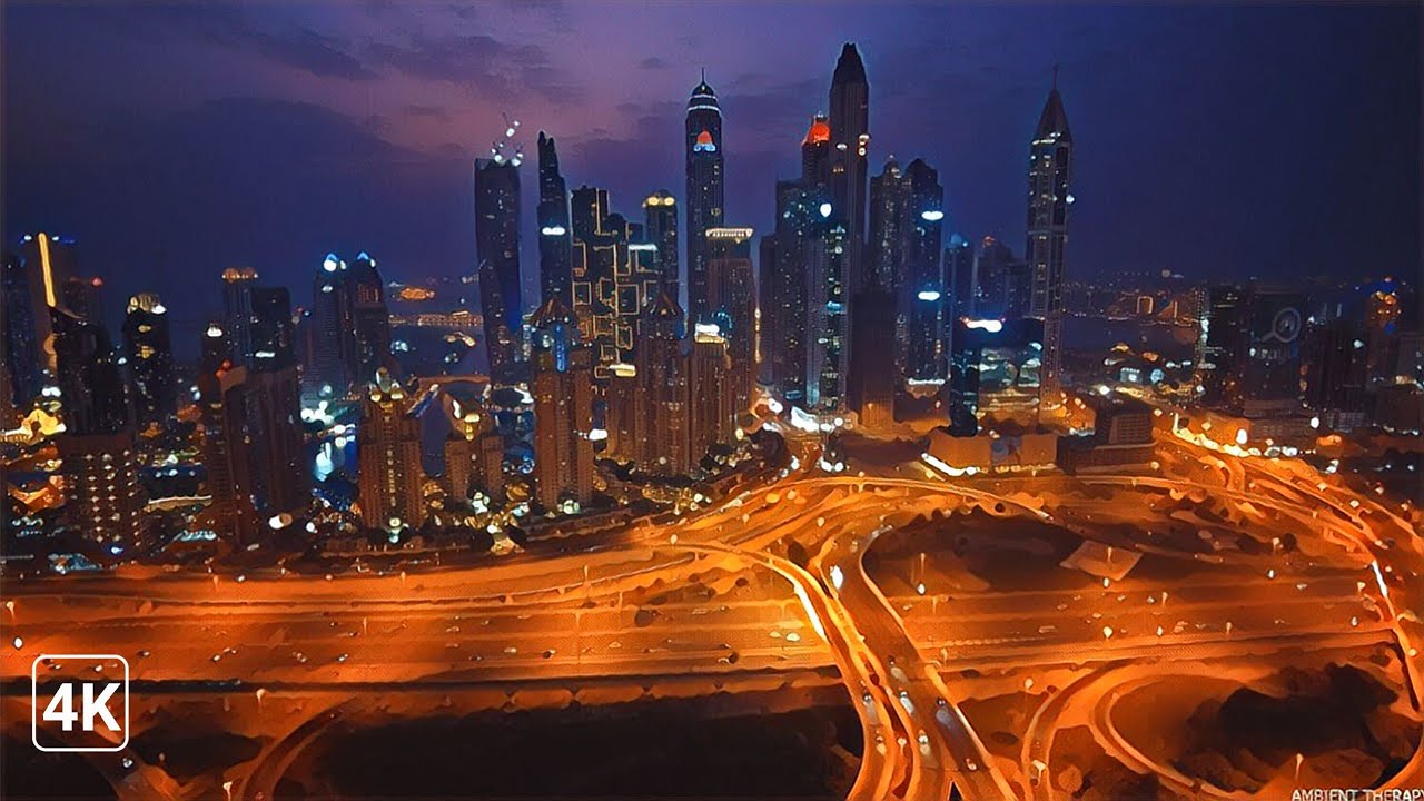 1-HOUR DUBAI ROOFTOP AMBIENCE | Sunset from Rooftop | Rooftop at Night ASMR | Dubai Rooftop | ASMR