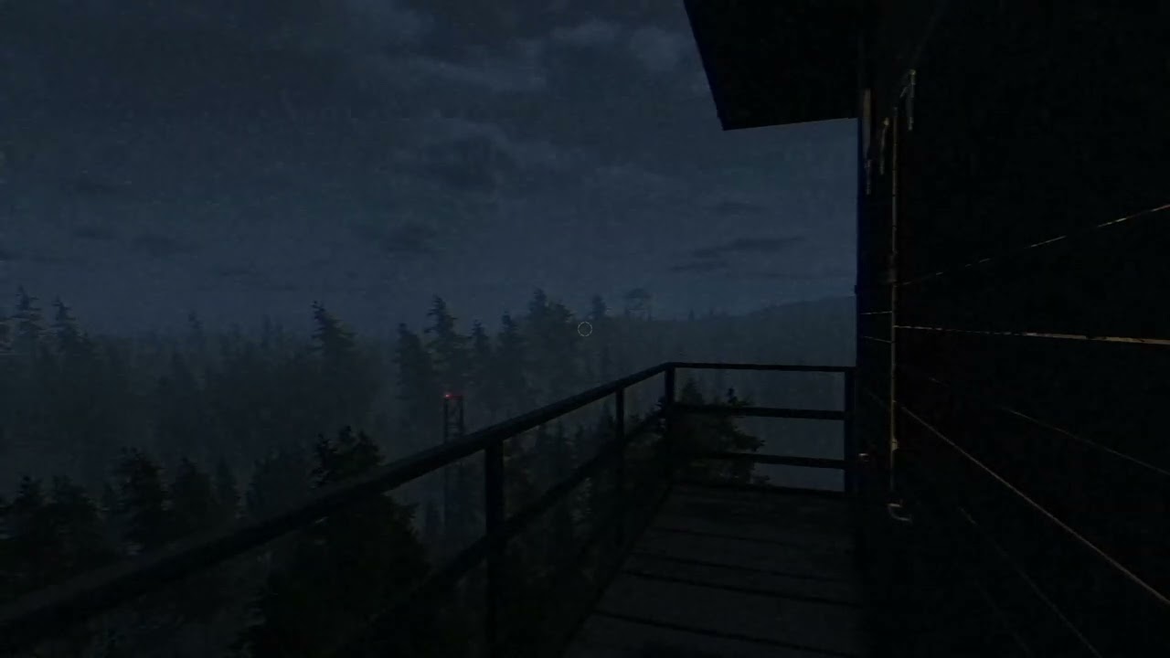 Exactly 5 Minute's of Fears To Fathom Ironbark Lookout Ambience (radio and fireplace) (outside)