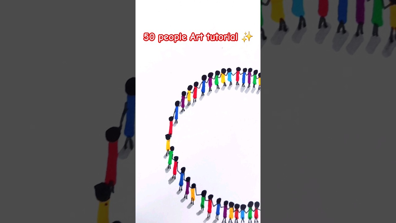 easy 50 People 3d art &hearts;️🙏!!