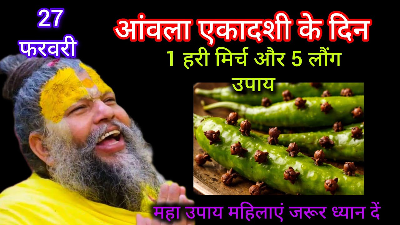 27 फरवरी शुक्रवार आंवला एकादशी पर करें 1 हरी मिर्च और 5 लौंग का उपाय /Premanand Ji Maharaj