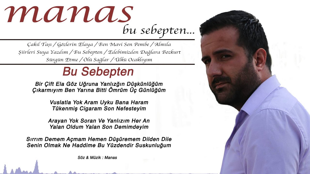 Manas - Bu Sebepten ( Official Lyric Video )