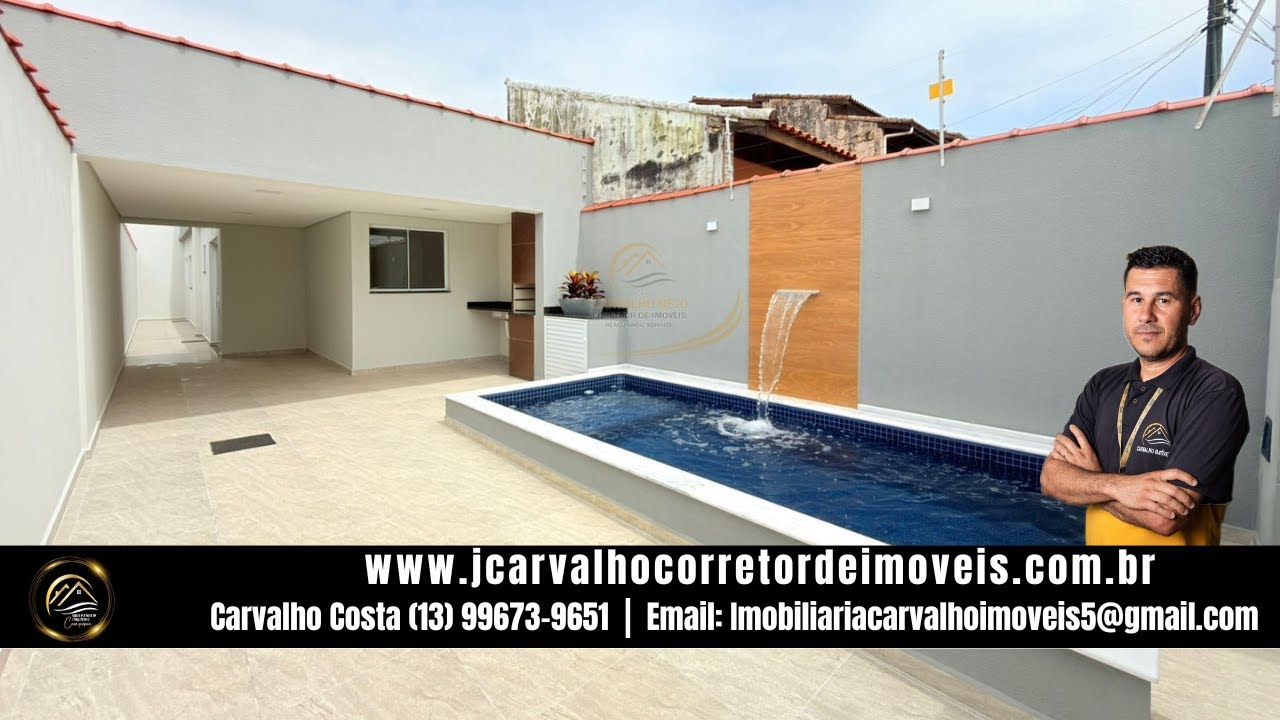 CASA COM PISCINA E CHURRASQUEIRA LADO PRAIA PARA VENDA EM ITANHAÉM!!