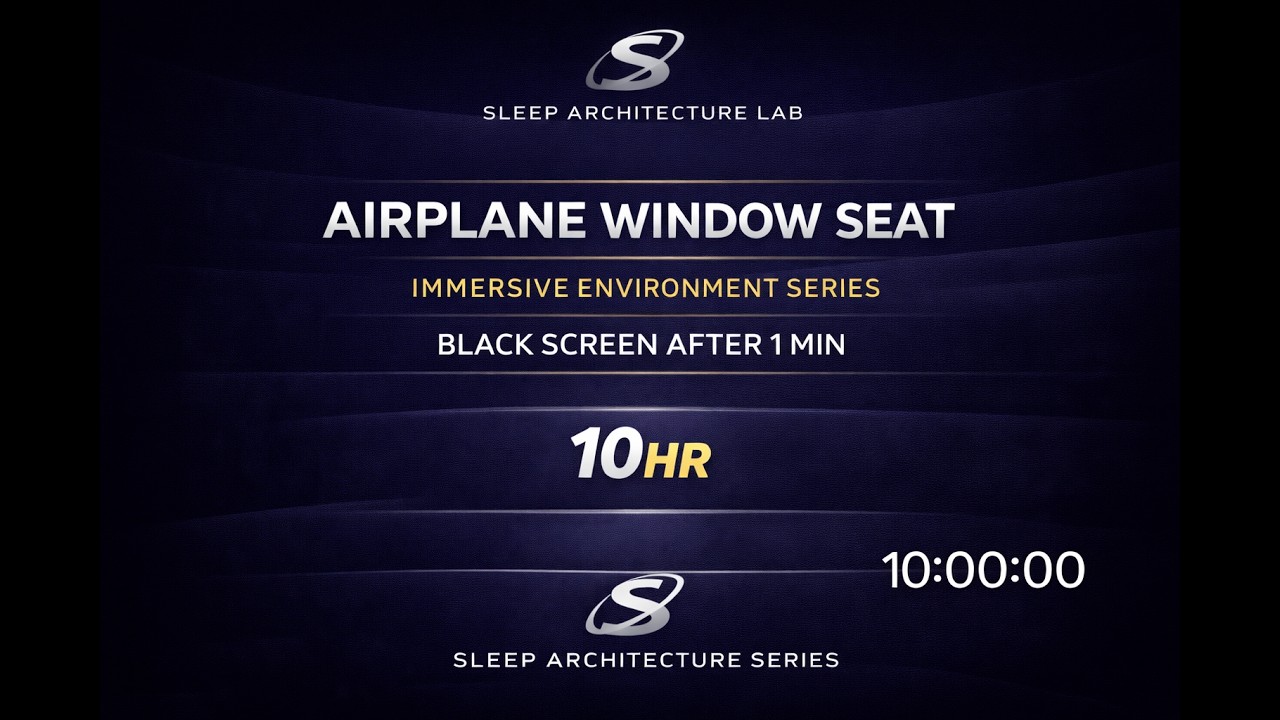 Airplane Window Seat Noise for Deep Sleep (10 Hours) | Black Screen After 1 Minute | No Music