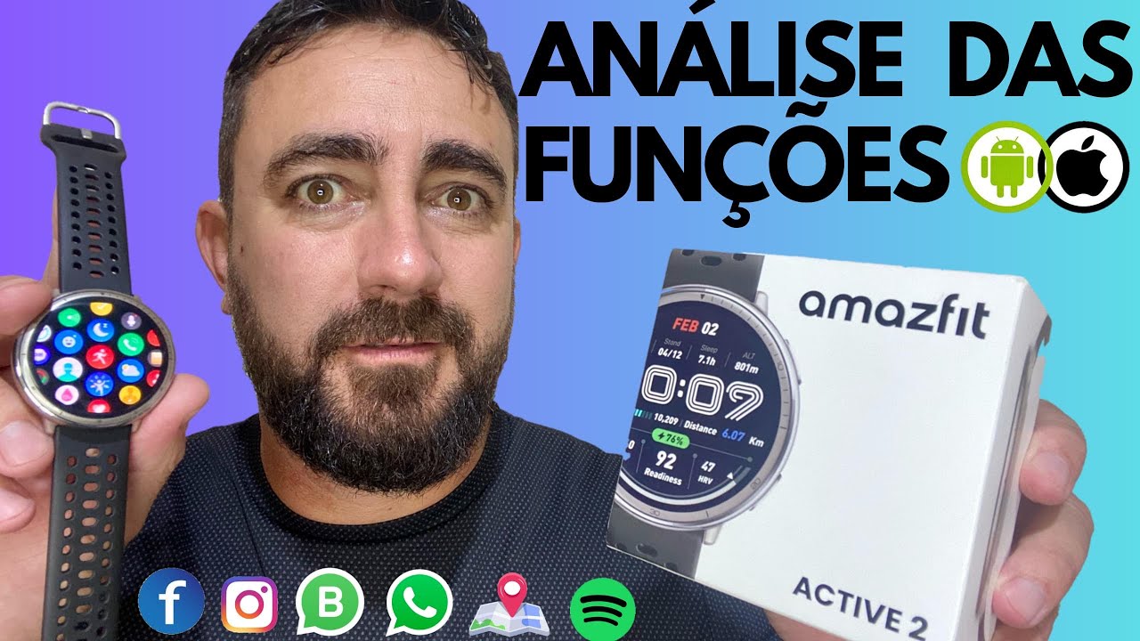 ESSE É O SMARTWATCH MAIS COMPLETO E BARATO PRA COMPRAR EM 2025 - AMAZFIT ACTIVE 2 RESPONDE ATÉ MSG.