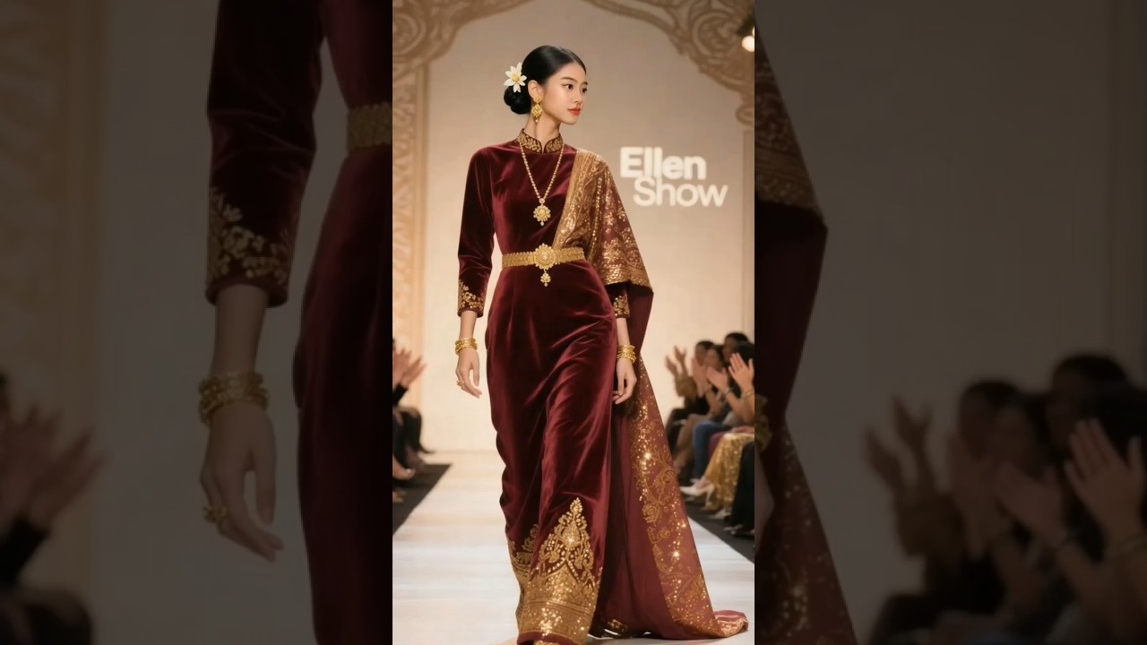Ellen, catwalk with traditional Indonesian women's clothing in jambi #catwalktour #fashionshow