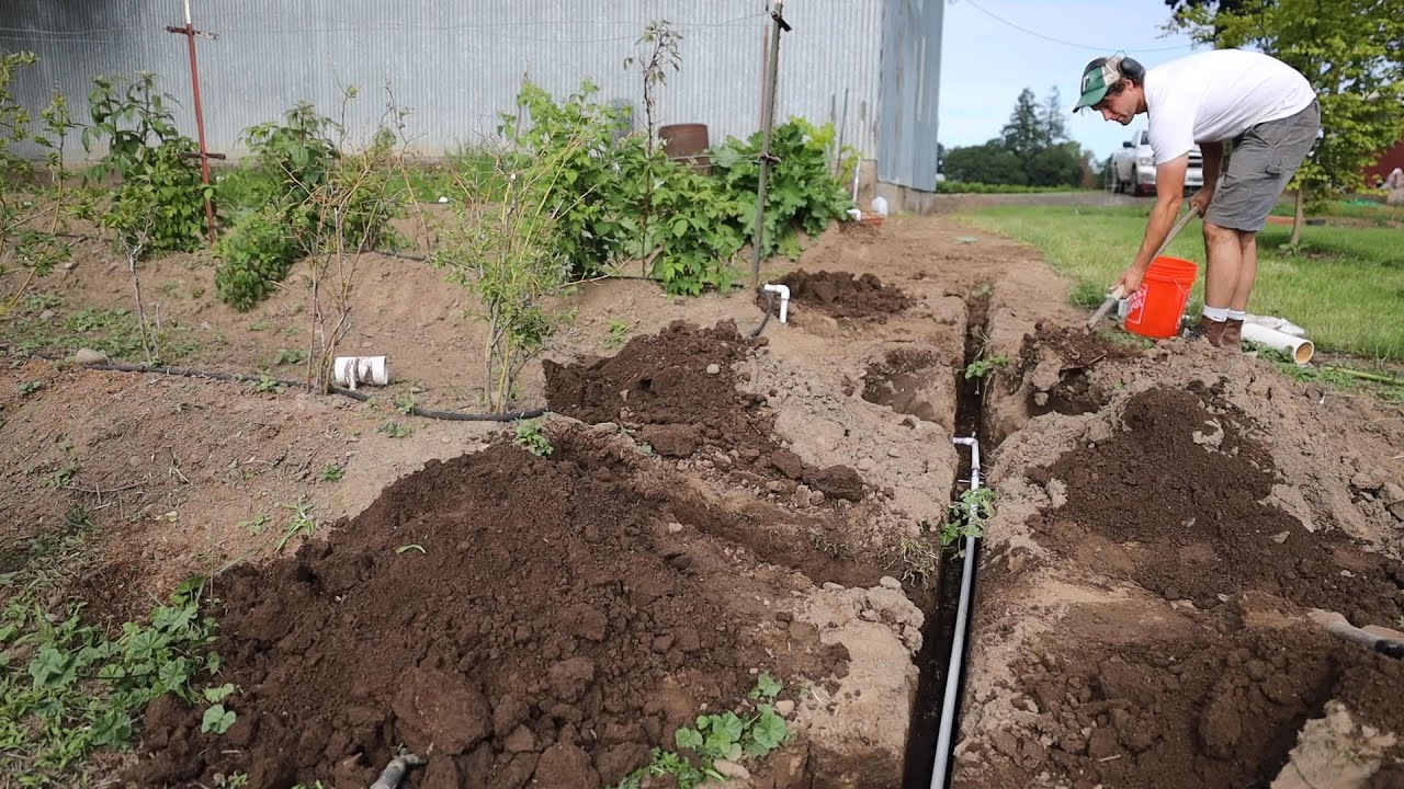 Running Water Lines to the Barn and Garden