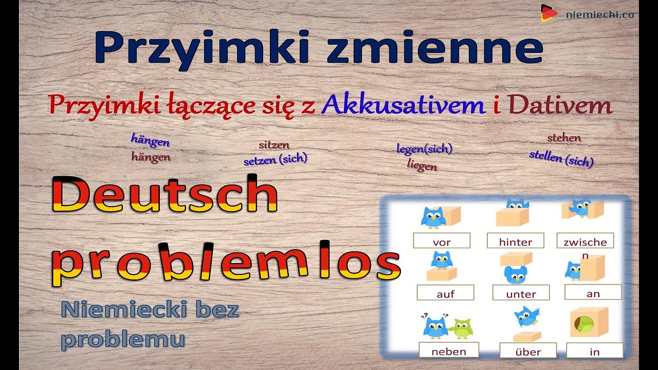 Przyimki zmienne - łączące się z Akk. i Dativ.; Niemiecki bez problemu; Niemiecki dla początkujących