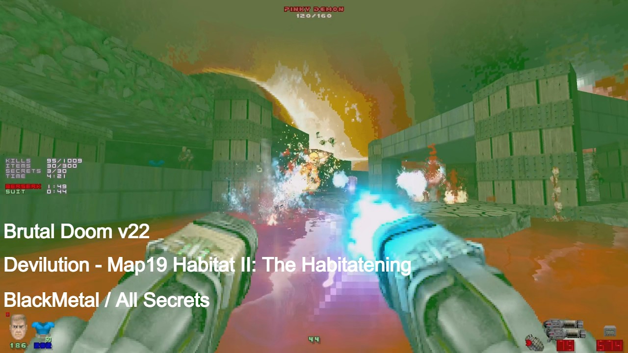 Brutal Doom v22 - Devilution Map19 Habitat II: The Habitatening (All Secrets)