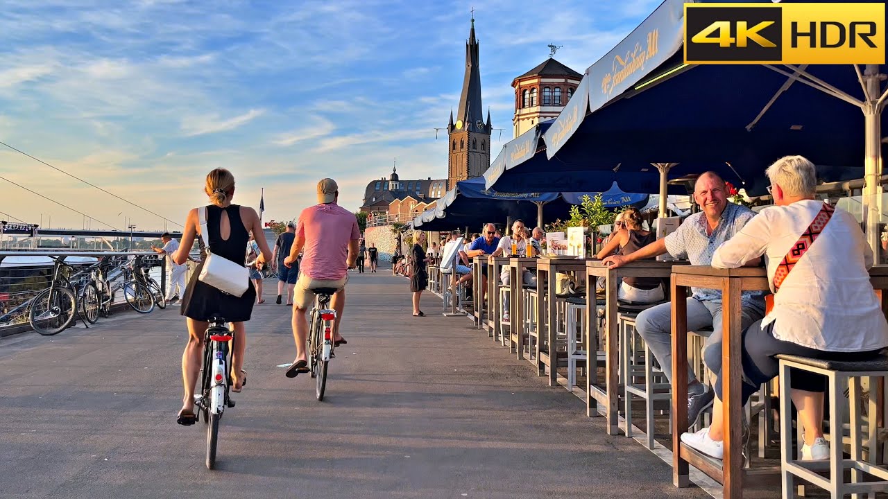 Germany Walking Tour | Afternoon Walk in Düsseldorf | Summer in Germany - 2022 [4K HDR]