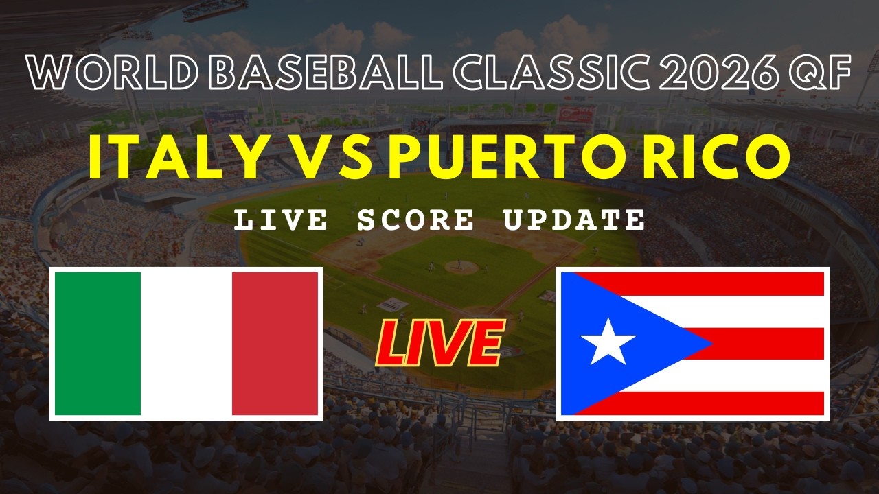 Italy vs Puerto Rico Live Scores | World Baseball Classic 2026 Quarter Finals