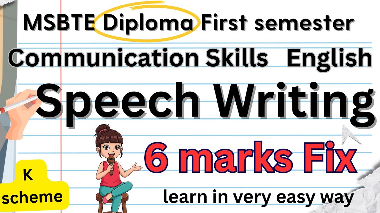 speech writing English , communication skills, diploma first semester msbte