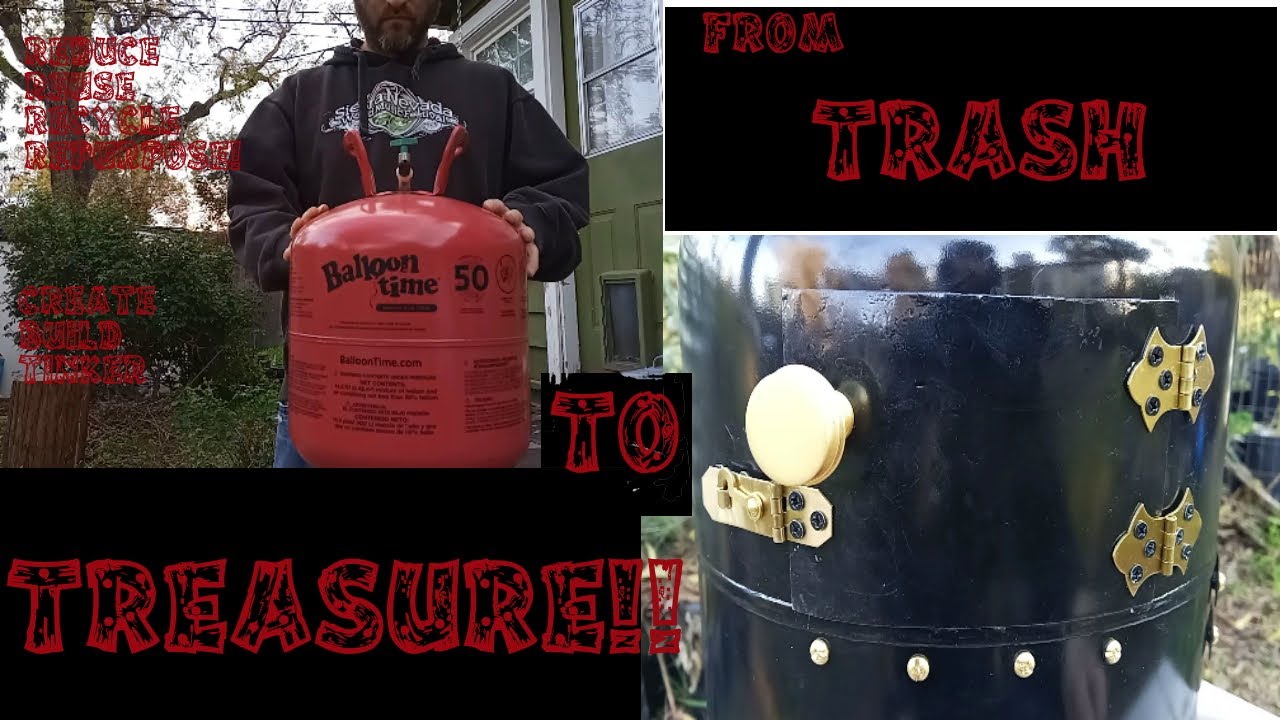 TRASH TO TREASURE! HELIUM TANK WOODSTOVE BUILD!! NO TALKING, JUST MAKING.
