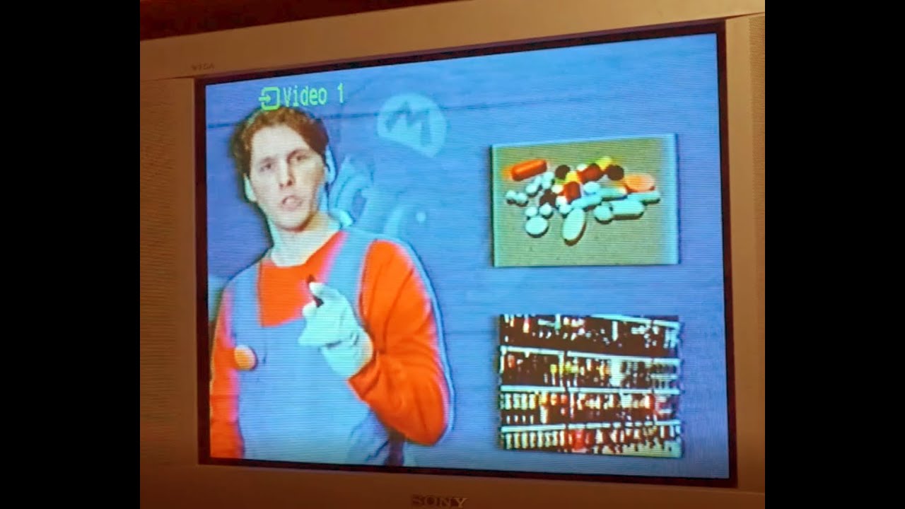 (Jerma985 Green Screen) RARE VHS RECORDING - Jeremy Elbertson as Mario - Drug PSA