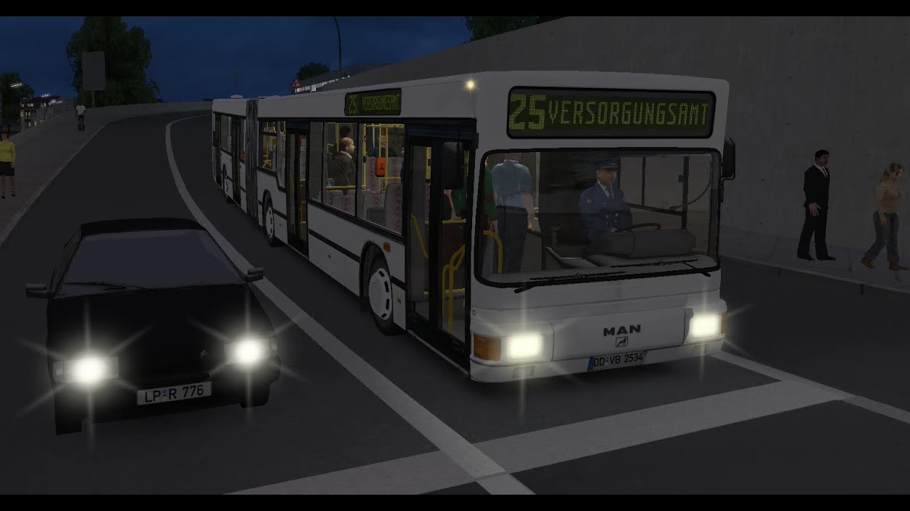 OMSI 2. Map Städtedreieck, Route 25, MAN NG 312 (GN96). Part 1