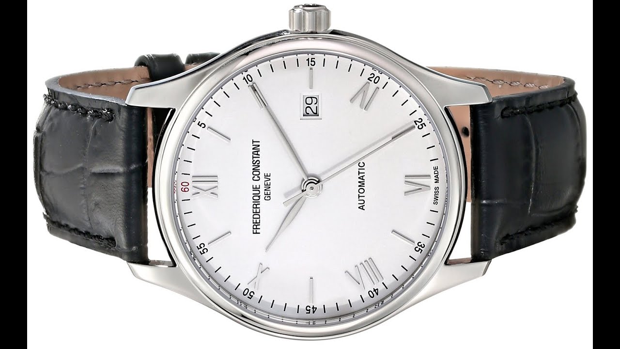 Frederique Constant Men's Index Analog Display Swiss Automatic Black Watch