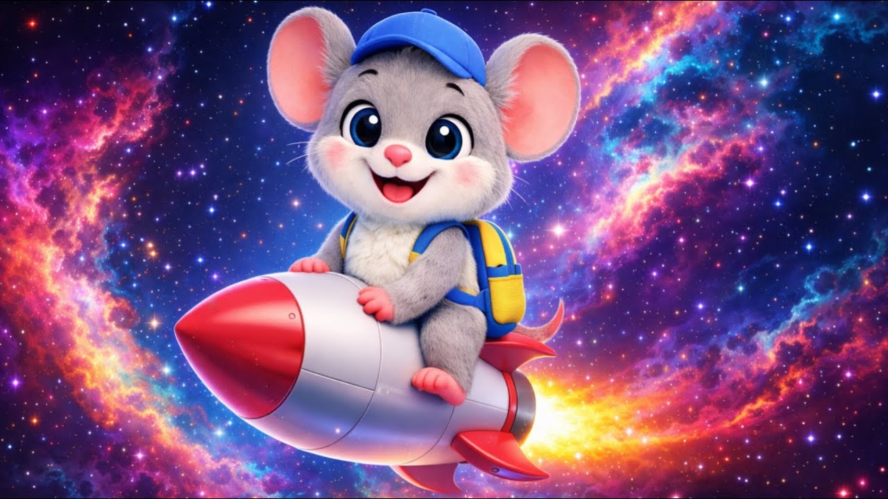 चूहे का रॉकेट सपना 🚀🐭 | Cute Mouse Cartoon | Hindi Rhymes Story for Kids
