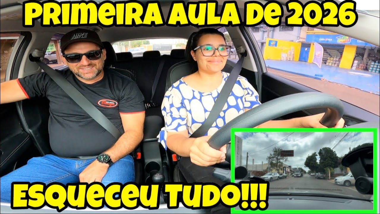 Primeira Aula 2026 - Depois das Férias Esqueceu Tudo Que Aprendeu!!! #AutoEscola #CNH #Dirigir 