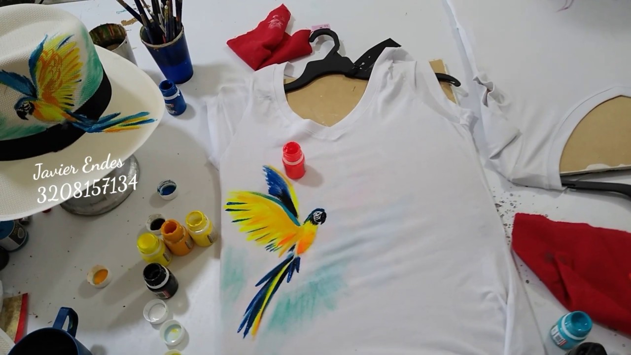 Como Pintar una  Blusa  PINTURA PARA TELA