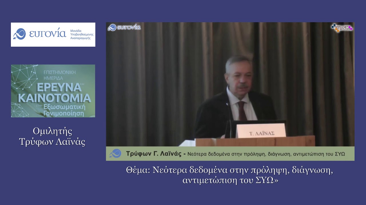 2.1  2η ΣΥΝΕΔΡΙΑ - Ομιλητής: Τρύφων Λαϊνάς Διδάκτωρ Πανεπιστημίου Αθηνών,Γυναικολόγος Αναπαραγωγής