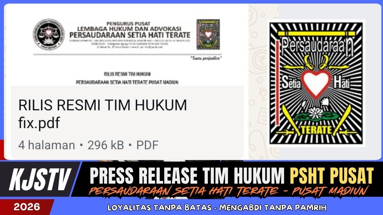 🇮🇩 Prress Release Tim Hukum PSHT Pusat 