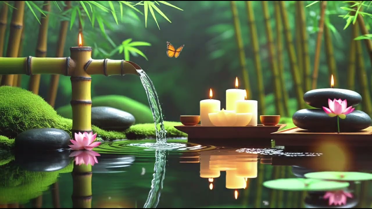 Soothing Piano Music & Water Sounds 🌿 Calm Mind, Healing Meditation & Deep Restful Sleep