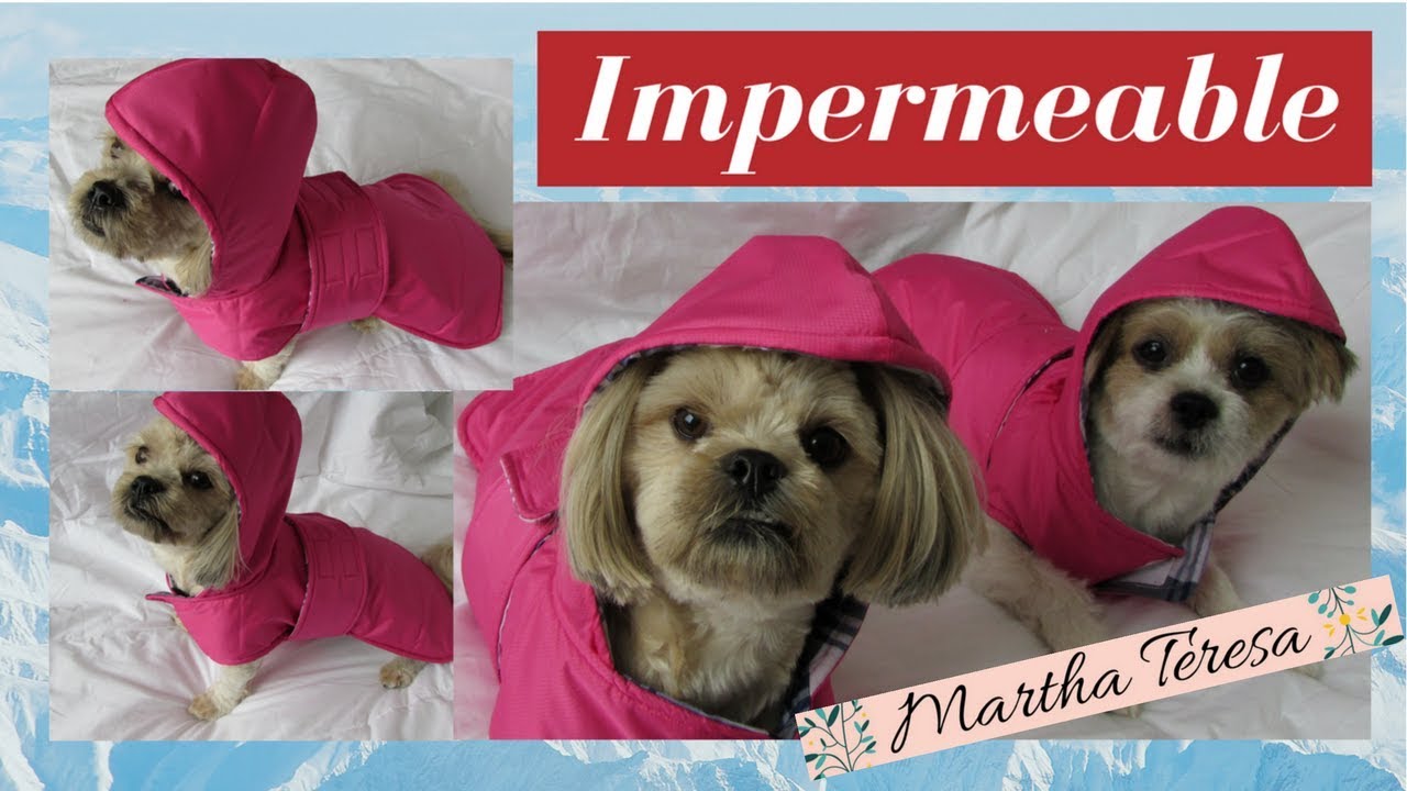 DIY-Precioso Impermeable ¡Super Fácil! Sencillo, Elegante y Abrigador para tu mascotita.