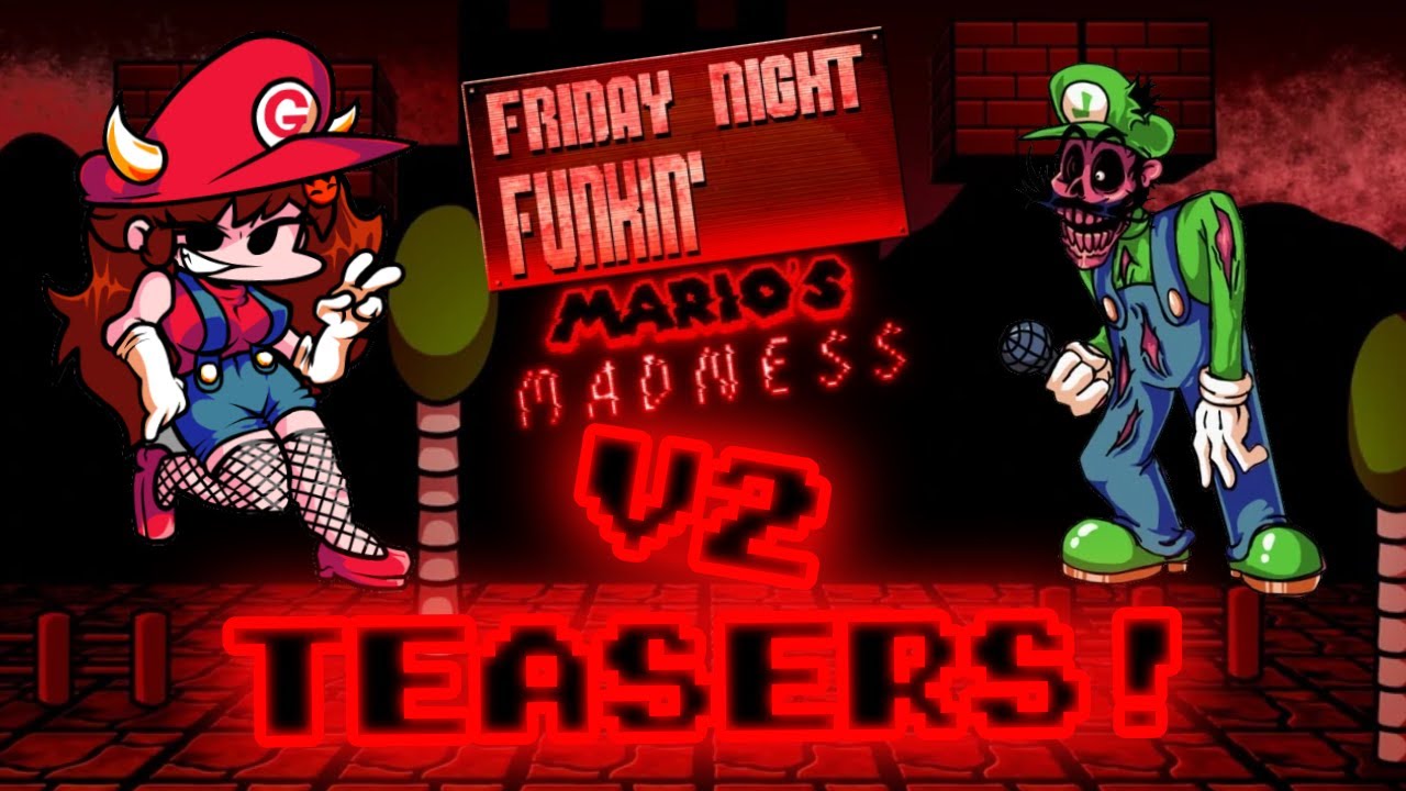 FNF Mario's Madness V2 - All Recent TEASERS!