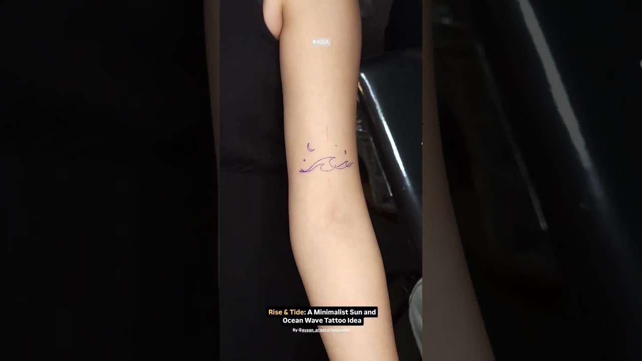 Ocean Wave Minimalist Tattoo | #tattooideasforwomen