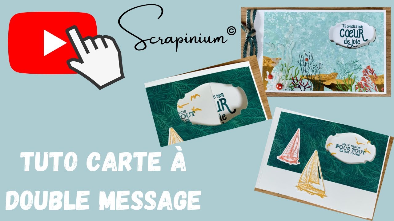 Tutoriel carte pop-Up à double message (« peek a boo ») scrapbooking Stampin Up tuto