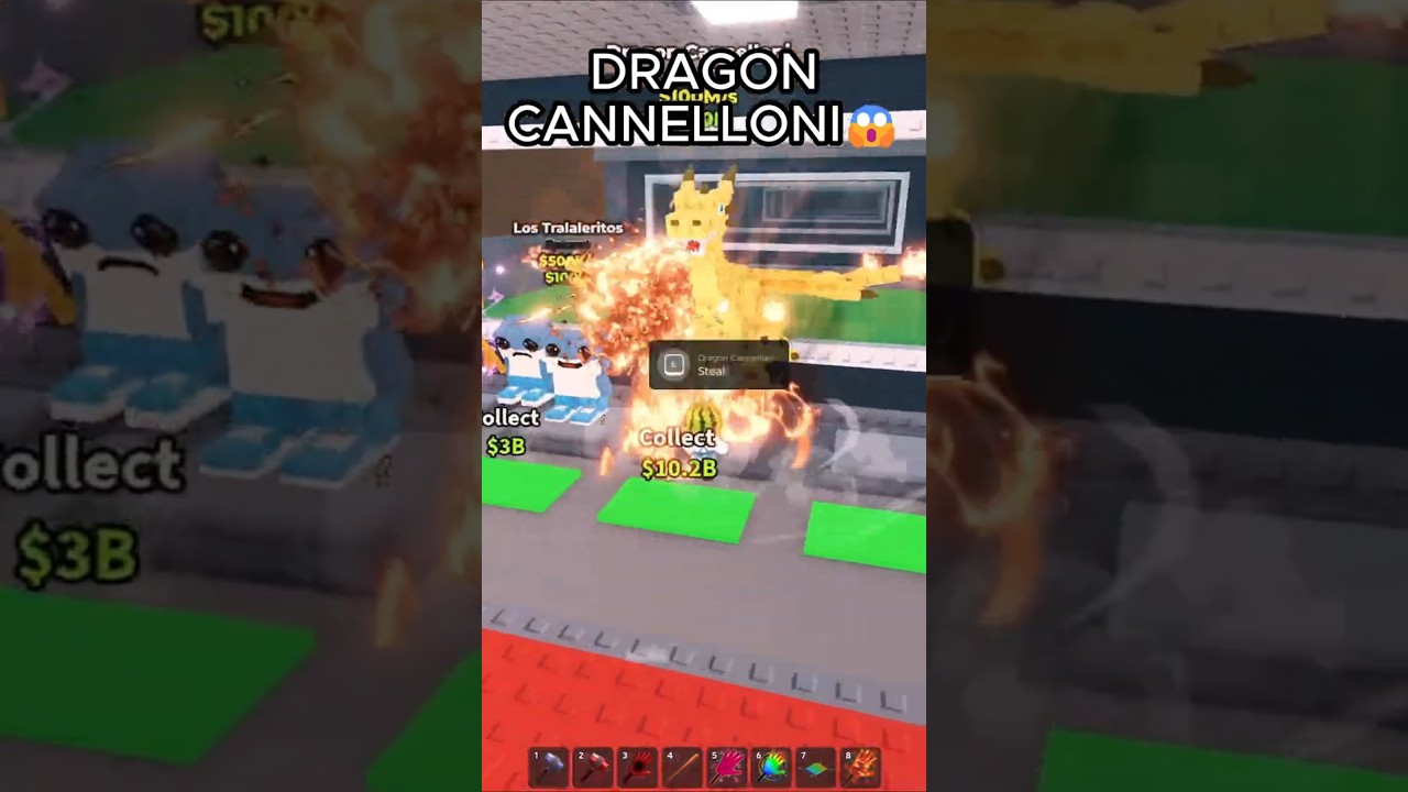 😡We Stole DRAGON CANNELLONI SECRET at the SAME Time! #roblox #stealabrainrot #robloxshorts