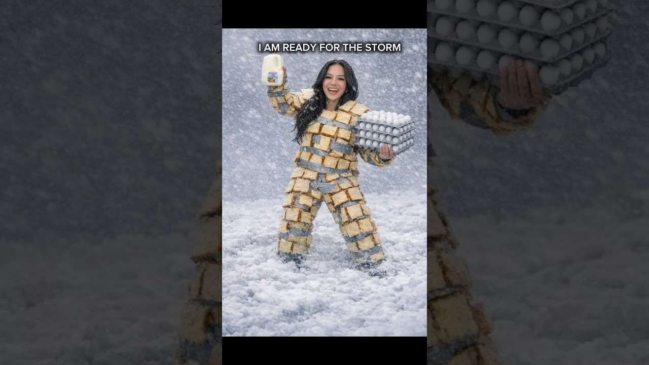 Snowstorm survival kit: me 😎  