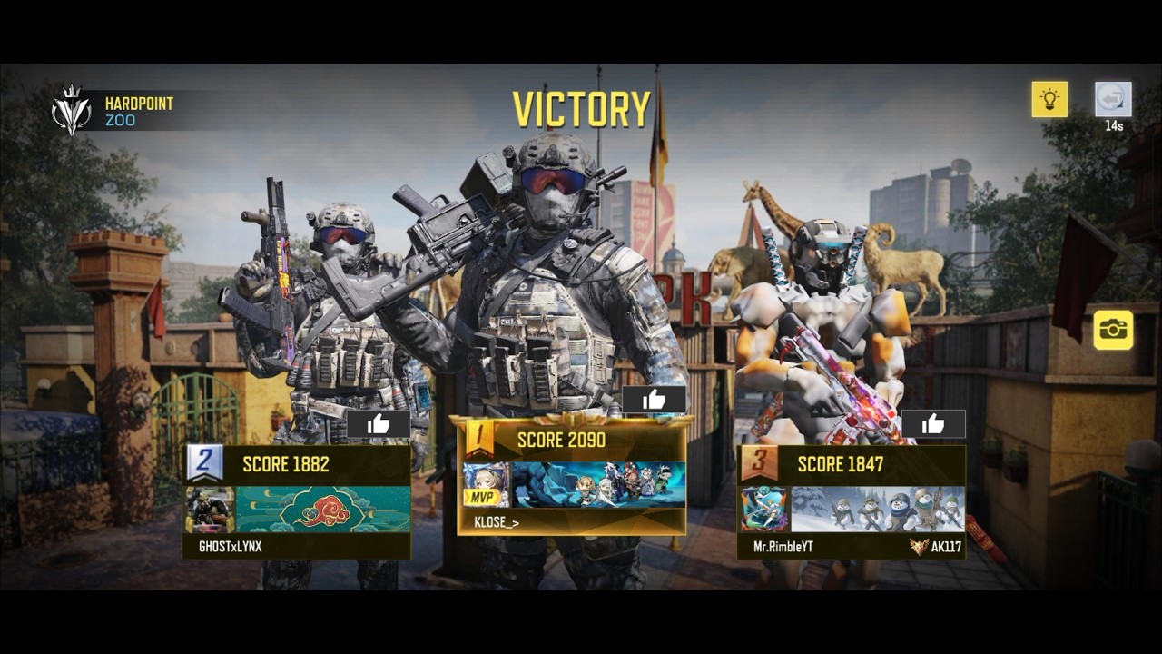 Zoo Map Hardpoint | 15 Kills | MP Winner | COD Mobile.