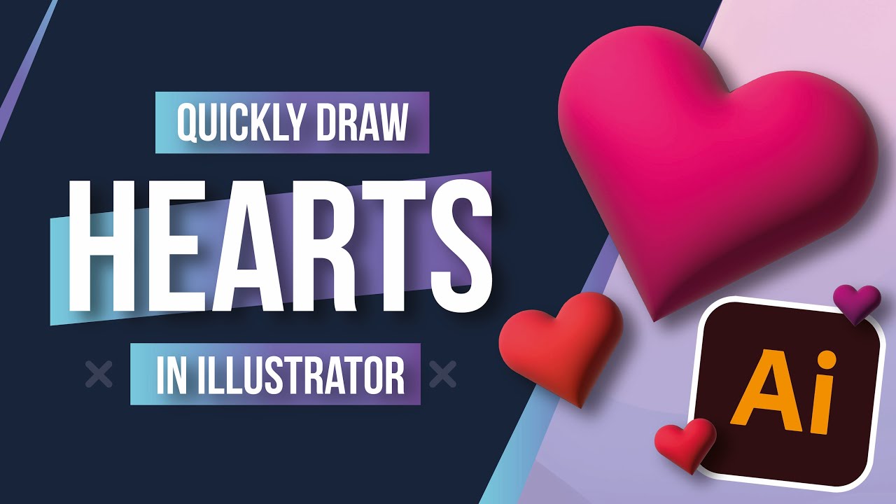❤ SUPER QUICK way to Create Heart  Shapes in Illustrator | Adobe Illustrator Tutorial ❤