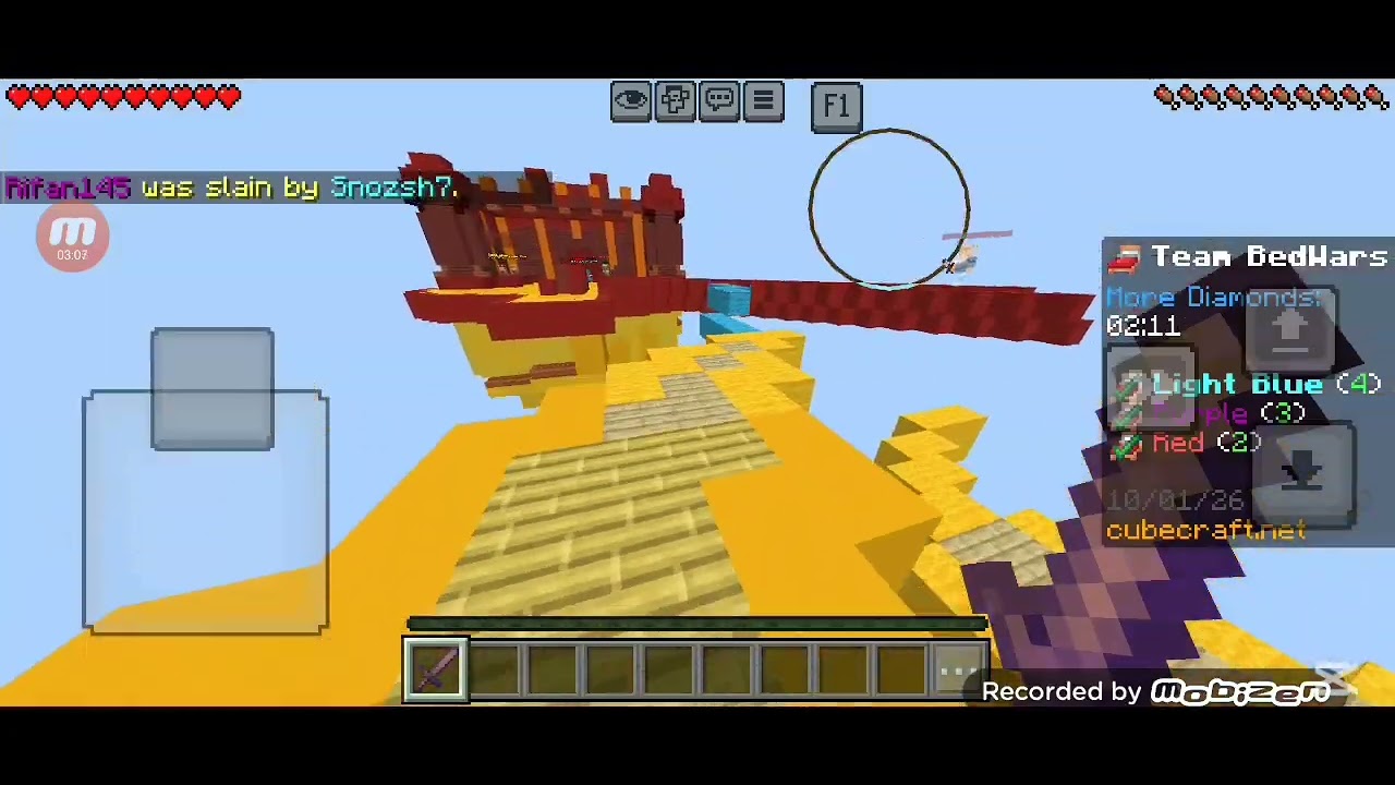 Playing bedwars with friends 